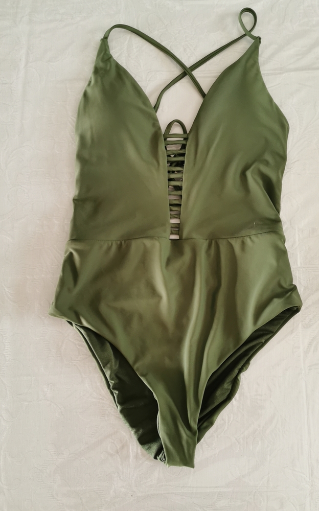 Bca By Rebecca Virtue Olive Green Swimsuit Size S